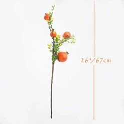 JD ARTIFICIAL PLANTS 4PCS 26 Inch Artificial Pomegranate Branches Fake Greenery Plants For Home Décor Office Restaurant Wedding Garden Patio Shop Window Photography Props(2pcs Red&2pcs Orange)