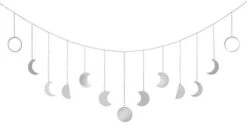 Mkono Moon Phase Wall Hanging Boho Aesthetic Room Decor Metal Moons Garland Hanging Art Bohemian Home Decoration For Girls Room Nursery Bedroom Livingroom Dorm, Ideal Gift, Gold, 50" -Organic Plant Shop 317su UHIjL. AC