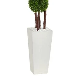 Nearly Natural Artificial Tree UV Resistant 4’ Boxwood Topiary In Planter (Indoor/Outdoor), Green,12"D X 12"W X 4'H 9 Nearly Natural Artificial Tree UV Resistant 4’ Boxwood Topiary In Planter (Indoor/Outdoor), Green,12"D X 12"W X 4'H -Organic Plant Shop 31Go1DjiiyL