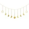 Mkono Moon Phase Wall Hanging Boho Aesthetic Room Decor Metal Moons Garland Hanging Art Bohemian Home Decoration For Girls Room Nursery Bedroom Livingroom Dorm, Ideal Gift, Gold, 50"