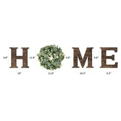 Mkono Farmhouse Wall Home Sign With Artificial Eucalyptus For O Rustic Wooden Home Hanging Letters Decorative Wall Art Wood Signs Decor For Living Room Kitchen Entryway Housewarming Gift, Brown -Organic Plant Shop 31qIRTYk90L