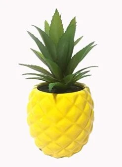 Golden Pineapple Ananas Potted Artificial Succulents Faux Plants Home Office Tabletop Decoration (Gold) -Organic Plant Shop 31r46jPOSYL. AC