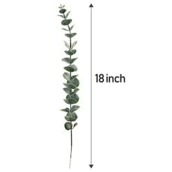 24pcs Eucalyptus Stems Decor, Real Touch Fake Eucalyptus For Flower Arrangements, Artificial Eucalyptus Leaves Faux Greenery Branches Bulk For Home Office Centerpiece Wedding Bouquet Decoration