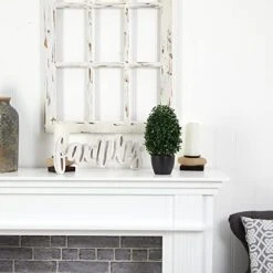 Nearly Natural 13” Boxwood Topiary Artificial UV Resistant (Indoor/Outdoor) Silk Plants Green -Organic Plant Shop 411yBTfAB6L