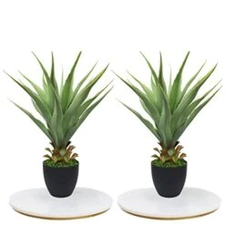 27" H Sansevieria Snake Plant - Artificial Agave – Green Color– With Pot – From MOMO Plant
