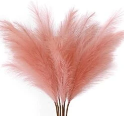 ZIFTY 7-Pcs 38"/3.1FT Faux Pampas Grass Large Tall Fluffy Artificial Fake Flower Boho Decor Bulrush Reed Grass For Vase Filler Farmhouse Home Wedding Decor (Black) -Organic Plant Shop 413PIBzadL. AC