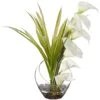 Nearly Natural 15.5in. Calla Lily And Grass Artificial Arrangement In Vase