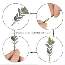 MARTINE MALL Small Potted Artificial Plants Plastic Eucalyptus Pot Plant Fake Plants In Pots Faux Greenery Topiary Shrubs Potted Plants With Vase Plastic Potted Desk Plant For Office Table Home Decor -Organic Plant Shop 414BPFvnibL