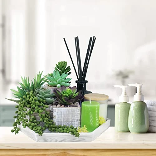Set Of 3 Small Potted Succulents Plants Decoration Assorted Green Fake Succulents Plants In Rustic Wooden Pots For Home Living Room Bathroom Table Shelf Centerpiece Windowsill Office Desk Indoor Decor 4 Set Of 3 Small Potted Succulents Plants Decoration Assorted Green Fake Succulents Plants In Rustic Wooden Pots For Home Living Room Bathroom Table Shelf Centerpiece Windowsill Office Desk Indoor Decor - Image 4