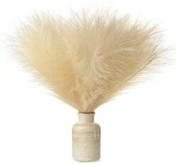 Eyamumo 7 Stems Faux Pampas Grass 17.7''/45cm Tall, Small Fluffy Pompas Decor, Fake Artificial Pampas Grass For Floor Vase Home Office Boho Decor, MalachiteGreen Faux Pompas Grass -Organic Plant Shop 414j26B4o9L. AC