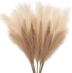 ZIFTY 7-Pcs 38"/3.1FT Faux Pampas Grass Large Tall Fluffy Artificial Fake Flower Boho Decor Bulrush Reed Grass For Vase Filler Farmhouse Home Wedding Decor (Black) -Organic Plant Shop 414rs3gxL4L. AC