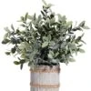 Ifreeside Small Potted Artificial Plants Plastic Fake Greenery Topiary Shrubs For Home Office Farmhouse Bathroom Tabletop Indoor Decor Green Rosemary