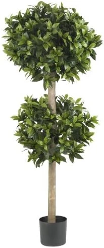 Nearly Natural 5311 Sweet Bay Double Ball Topiary Silk Tree, 57-Inch, Green 3 Nearly Natural 5311 Sweet Bay Double Ball Topiary Silk Tree, 57-Inch, Green - Image 3