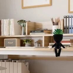 Succulents Plants Artificial For Room Decor, Fake Succulent With Human Shaped Pots, Aesthetic Plants For Desk Decor, Cute Fake Plants For Office Decor, Good Ideas For Gifts, Home Decorations 3PCS -Organic Plant Shop 41700kHxWbL
