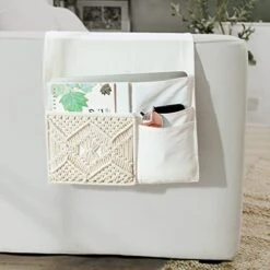 Mkono Couch Bedside Caddy Boho Remote Control Holder Macrame Armrest Storage Sofa Organizer With 4 Pockets For Magazine, Books, Tablet, Sunglasses, Cell Phone, IPad, Home Dorm Room Decor, Ivory 10 Mkono Couch Bedside Caddy Boho Remote Control Holder Macrame Armrest Storage Sofa Organizer With 4 Pockets For Magazine, Books, Tablet, Sunglasses, Cell Phone, IPad, Home Dorm Room Decor, Ivory -Organic Plant Shop 417pgczIYDL