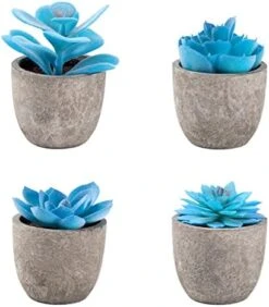 Jelofly Fake Plants Artificial Succulent Plants Assorted Decorative Faux Succulent Potted Fake Cactus Cacti Plants Gray Pots, Set Of 5 -Organic Plant Shop 41B2rFgDssL. AC