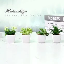 Artificial Succulent Plants Fake Succulent Plants Artificial Faux Succulents 4pcs Mini Potted Succulents For Home Office Room Decoration (Green) 10 Artificial Succulent Plants Fake Succulent Plants Artificial Faux Succulents 4pcs Mini Potted Succulents For Home Office Room Decoration (Green) -Organic Plant Shop 41BhqJTM8ES