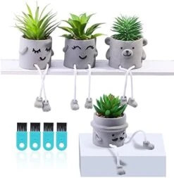Iuuidu Artificial Potted Plant, Faux Succulent In Pot Emotional Cement Potted Plant Animated Artificial Succulents Decor For Home Living Room Bedroom And Office(Shy) 27 Iuuidu Artificial Potted Plant, Faux Succulent In Pot Emotional Cement Potted Plant Animated Artificial Succulents Decor For Home Living Room Bedroom And Office(Shy) -Organic Plant Shop 41DzRo8bLlL. AC