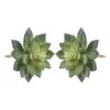 BCP Pack Of 2 Realistic Cute Green Home Garden Artificial Plastic Snowdrop Echeverias Succulent Plants Unpotted