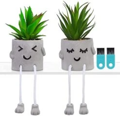 Iuuidu Artificial Potted Plant, Faux Succulent In Pot Emotional Cement Potted Plant Animated Artificial Succulents Decor For Home Living Room Bedroom And Office(Shy) 28 Iuuidu Artificial Potted Plant, Faux Succulent In Pot Emotional Cement Potted Plant Animated Artificial Succulents Decor For Home Living Room Bedroom And Office(Shy) -Organic Plant Shop 41JnOGc8JdL. AC