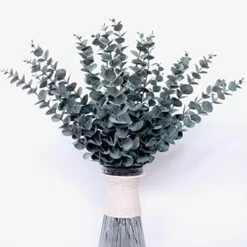 24pcs Eucalyptus Stems Decor 18" Tall Artificial Eucalyptuses Leaves Real Touch Faux Flower Greenery Branches Bulk For Home Office Centerpiece Floral Arrangement Farmhouse Wedding Bouquet Decoration -Organic Plant Shop 41K8WwmY JL. AC