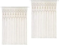 Mkono Macrame Curtain Large Boho Woven Wall Hanging Window Curtains Handmade Bohemian Decor For Window Doorway Closet Wedding Backdrop Arch Bedroom Living Room Apartment, 51''W X 70''L -Organic Plant Shop 41MHj9me0yL. AC