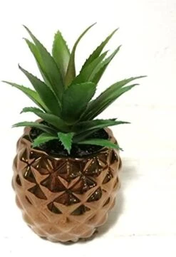 Golden Pineapple Ananas Potted Artificial Succulents Faux Plants Home Office Tabletop Decoration (Gold) -Organic Plant Shop 41N2GMZHjcL. AC