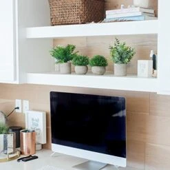 GreenCallow Artificial Plants For Home Decor Indoor. 4 Mini Plants, Rosemary Faux Plant Decor, Eucalyptus Plant, Grass Faux Plants. Small Fake Plants For Shelf Or Desk Plant Artificial Greenery Décor -Organic Plant Shop 41P5IIA0FUL