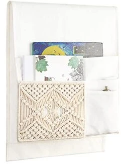 Mkono Couch Bedside Caddy Boho Remote Control Holder Macrame Armrest Storage Sofa Organizer With 4 Pockets For Magazine, Books, Tablet, Sunglasses, Cell Phone, IPad, Home Dorm Room Decor, Ivory 12 Mkono Couch Bedside Caddy Boho Remote Control Holder Macrame Armrest Storage Sofa Organizer With 4 Pockets For Magazine, Books, Tablet, Sunglasses, Cell Phone, IPad, Home Dorm Room Decor, Ivory -Organic Plant Shop 41ReQUNes7L