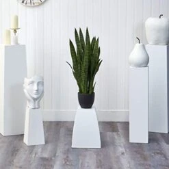 Nearly Natural, Green 4855 35in. Sansevieria With Black Planter 13 Nearly Natural, Green 4855 35in. Sansevieria With Black Planter -Organic Plant Shop 41UtCVUuQ4L