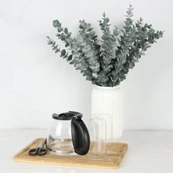 Tiyard 12pcs Eucalyptus Stems 18" Tall Artificial Eucalyptus Leaves Greenery Decor Faux Eucalyptus Real Touch For Wedding Bouquet Centerpiece Home Decor -Organic Plant Shop 41WblTkqTWL