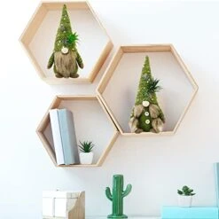 ZTML MS Succulents Air Plants Gnomes, 2Pcs Mr And Mrs Handmade Green Plants Gnomes Plush With Slender Leaves For Plant Stand Indoor Decor, Swedish Plush For Summer Living Room Office Desk Decor -Organic Plant Shop 41Ziw58pgVL