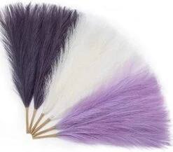 Serwalin Pampas Grass Pink 17.7 Inch 6pcs, Artificial Pampas Grass Faux Pink Pompas Grass Decor, Short Pompous Grass Blush Room Decoration, Wedding Centerpieces Mothers Day Pink Home Decor -Organic Plant Shop 41esG YuhL. AC