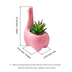 Tenforie Artificial Plant Pots, Ceramic Potted Artificial Succulent Decoration Alpaca Fake Plant Home Decor Tabletop Office Desk Outdoor Decoration - A -Organic Plant Shop 41fRe9cLlYS