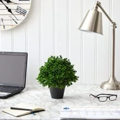 Nearly Natural Mini 10in. Boxwood Topiary Artificial Plant UV Resistant (Indoor/Outdoor), Green -Organic Plant Shop 41fUV3tQWmL