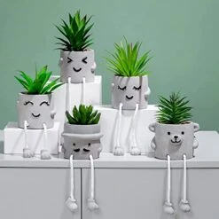 AEMYMTW Fake Potted Plants – Cute Artificial Succulents With Funny Ceramic Pot – Animated Hanging Plants Artificial Décor For Home And Office – Safe And Secure Packaging - 6.9 X 5.29 X 5.25 Inch 13 AEMYMTW Fake Potted Plants – Cute Artificial Succulents With Funny Ceramic Pot – Animated Hanging Plants Artificial Décor For Home And Office – Safe And Secure Packaging - 6.9 X 5.29 X 5.25 Inch -Organic Plant Shop 41glSuKY28L