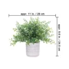 Set Of 3 Assorted Small Potted Plants Fake Eucalyptus Boxwood Plants And Aloe Succulent Plant In Gray Geometric Concrete Ceramic Pots For Gifts Home Kitchen Table Desk Indoor Outdoor Greenery Decor