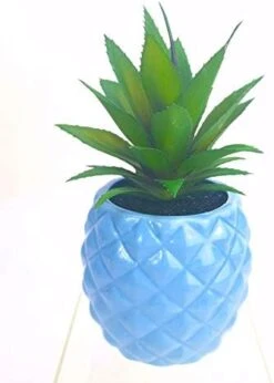 Golden Pineapple Ananas Potted Artificial Succulents Faux Plants Home Office Tabletop Decoration (Gold) -Organic Plant Shop 41p26PMipYL. AC