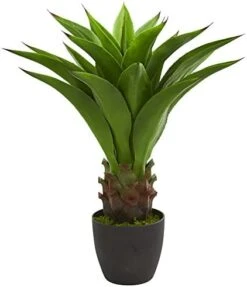 Nearly Natural 30” Agave Artificial Plant, Green -Organic Plant Shop 41x92ND60vL. AC