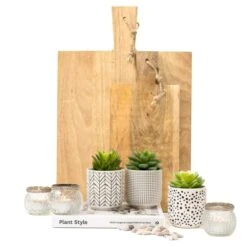 Kurrajong Farmhouse Artificial Succulents In Pots | Set Of 3 Black And White Ceramic Pots With Green Succulents Artificial | Faux Plants Indoor Fake Plants In Pots 4.75" High -Organic Plant Shop 41xKrjblW4L