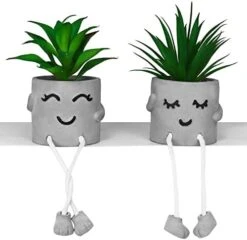 Zerzsy 3pcs Creative Artificial Succulents With Gray Flower Pots, Mini Potted Succulents For Home Decor And Gift Choice. -Organic Plant Shop 41xqCRvt5sL. AC