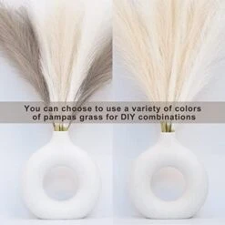 6 PCS Faux Pampas Grass 17"/44cm Artificial Fluffy Pompas Grass Fake Pampas Grass 7 Branches For Wedding Party Bedroom Boho Home Decor (034 Light Pink) -Organic Plant Shop 41zEP2Y8uEL