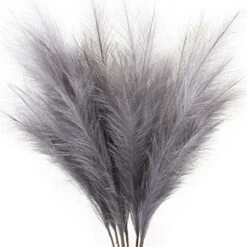 ZIFTY 7-Pcs 38"/3.1FT Faux Pampas Grass Large Tall Fluffy Artificial Fake Flower Boho Decor Bulrush Reed Grass For Vase Filler Farmhouse Home Wedding Decor (Black) -Organic Plant Shop 51 uggkNFL. AC