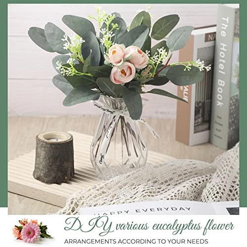 Janinka 40 Pieces Artificial Eucalyptus Leaves Stems With White Seeds Fake Silverdollar Eucalyptus Leaves Plant For Wedding Bridal Bouquets Greenery Plants For Home Vase Floral Bouquets Wedding Decor 3 Janinka 40 Pieces Artificial Eucalyptus Leaves Stems With White Seeds Fake Silverdollar Eucalyptus Leaves Plant For Wedding Bridal Bouquets Greenery Plants For Home Vase Floral Bouquets Wedding Decor - Image 3