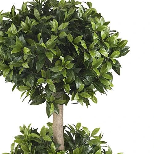 Nearly Natural 5311 Sweet Bay Double Ball Topiary Silk Tree, 57-Inch, Green 2 Nearly Natural 5311 Sweet Bay Double Ball Topiary Silk Tree, 57-Inch, Green - Image 2
