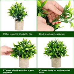 CEWOR Artificial Potted Plants, Mini Fake Plant Greenery Decoration For Barhroom Shelf Home Office Desk Table Indoor Decor, 4 Pack 9 CEWOR Artificial Potted Plants, Mini Fake Plant Greenery Decoration For Barhroom Shelf Home Office Desk Table Indoor Decor, 4 Pack -Organic Plant Shop 513hOmLfZXL