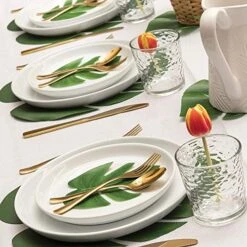 St !GIANTMAN 30 Artificial Palm Leaves For Party Table Decoration, Imitation Tropical Leaf Table Runners Or Greenery Décor For Events, Beach Theme Or Jungle Party Supply (Large, 13.8 X 11.4 Inch) 11 St !GIANTMAN 30 Artificial Palm Leaves For Party Table Decoration, Imitation Tropical Leaf Table Runners Or Greenery Décor For Events, Beach Theme Or Jungle Party Supply (Large, 13.8 X 11.4 Inch) -Organic Plant Shop 515o3ej2QxL