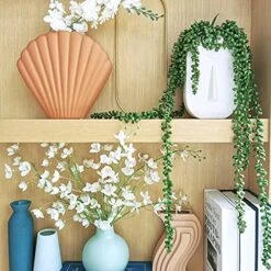 Supla 4 Pcs Artificial Hanging Succulents Faux Burro's Tail Picks Trailing String Of Pearls Succulents Fake Greenery Sprays For Basket Planter Centerpiece Floral Arrangement Indoor Outdoor Decor 8 Supla 4 Pcs Artificial Hanging Succulents Faux Burro's Tail Picks Trailing String Of Pearls Succulents Fake Greenery Sprays For Basket Planter Centerpiece Floral Arrangement Indoor Outdoor Decor -Organic Plant Shop 5173iVyT4LS