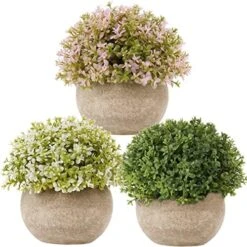 Briful Small Fake Plants Faux Potted Plant Mini Artificial Plants For For Home Table Office Room Desk Bathroom Shelf Kitchen Farmhouse Mantel Decoration -Organic Plant Shop 5188D3u15XL. AC