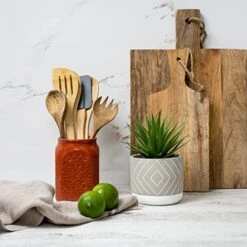 Kurrajong Farmhouse 8" X 4.5" Beautiful Fake Plant | Artificial Potted Plant Decor | Faux Plant | Artificial Succulent Plants Potted For Home Decor Indoor | Fake Potted Plant | Fake Succulents -Organic Plant Shop 518lHABJtaL